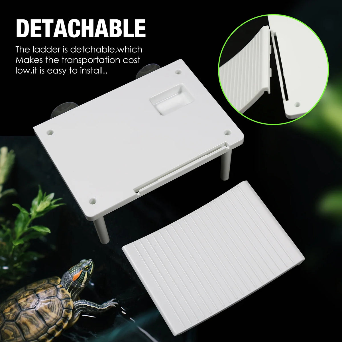 Turtle sunbathing platform floating island, - ProPawPet.com