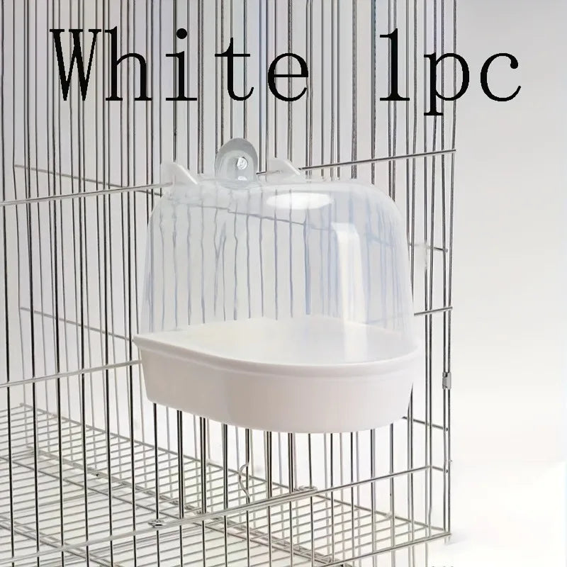 Transparent Bird Bath Tub - Splash-proof PP Shower – 4 Colors