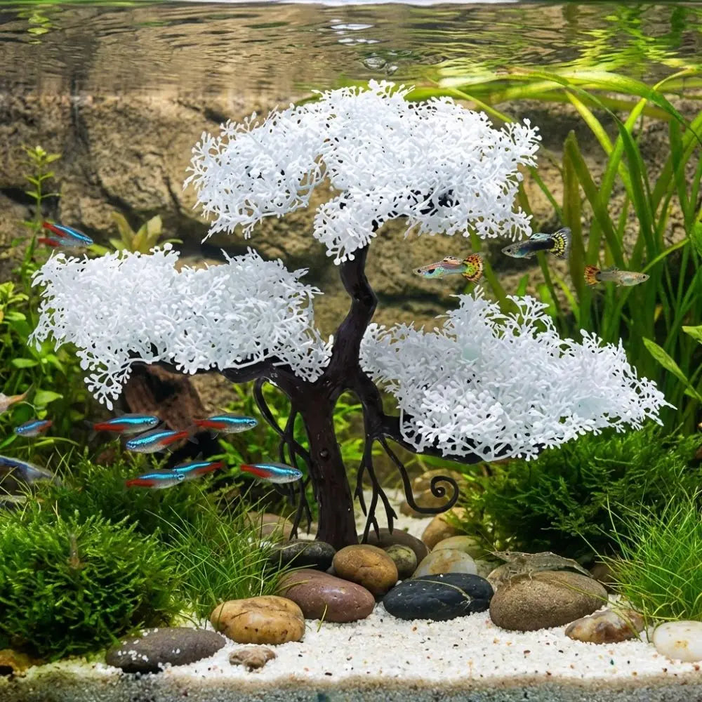 Realistic Aquarium Cherry Blossom Underwater - ProPawPet.com