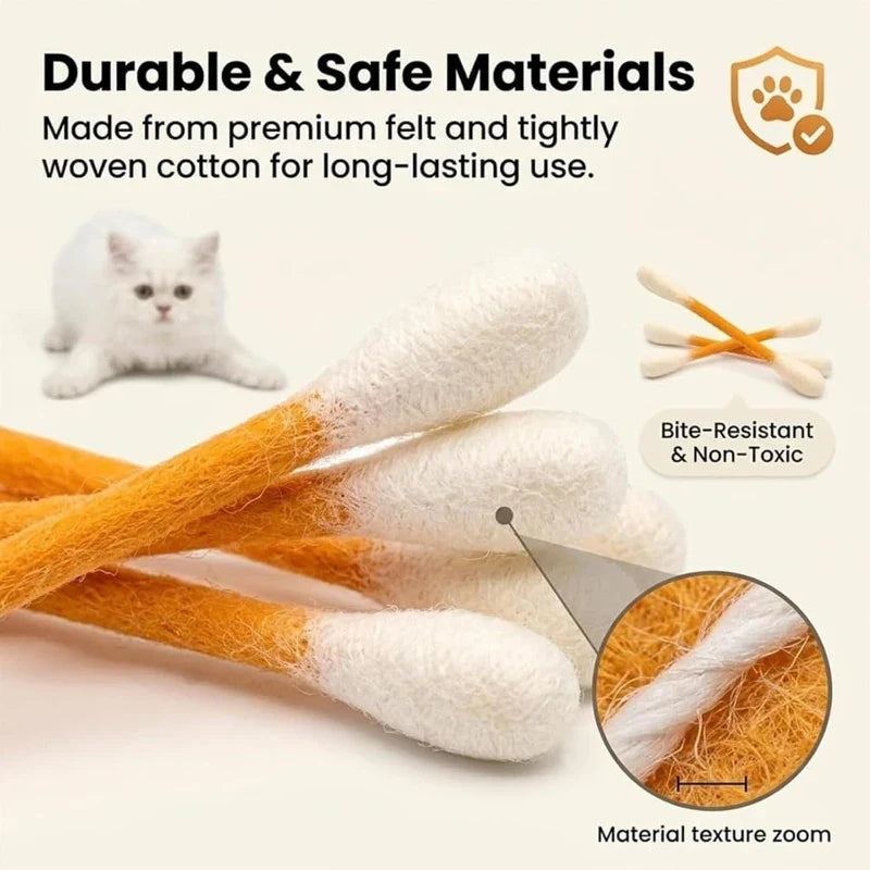 Cotton Swabs Cat Toys with Catnip 6 Pack - ProPawPet.com