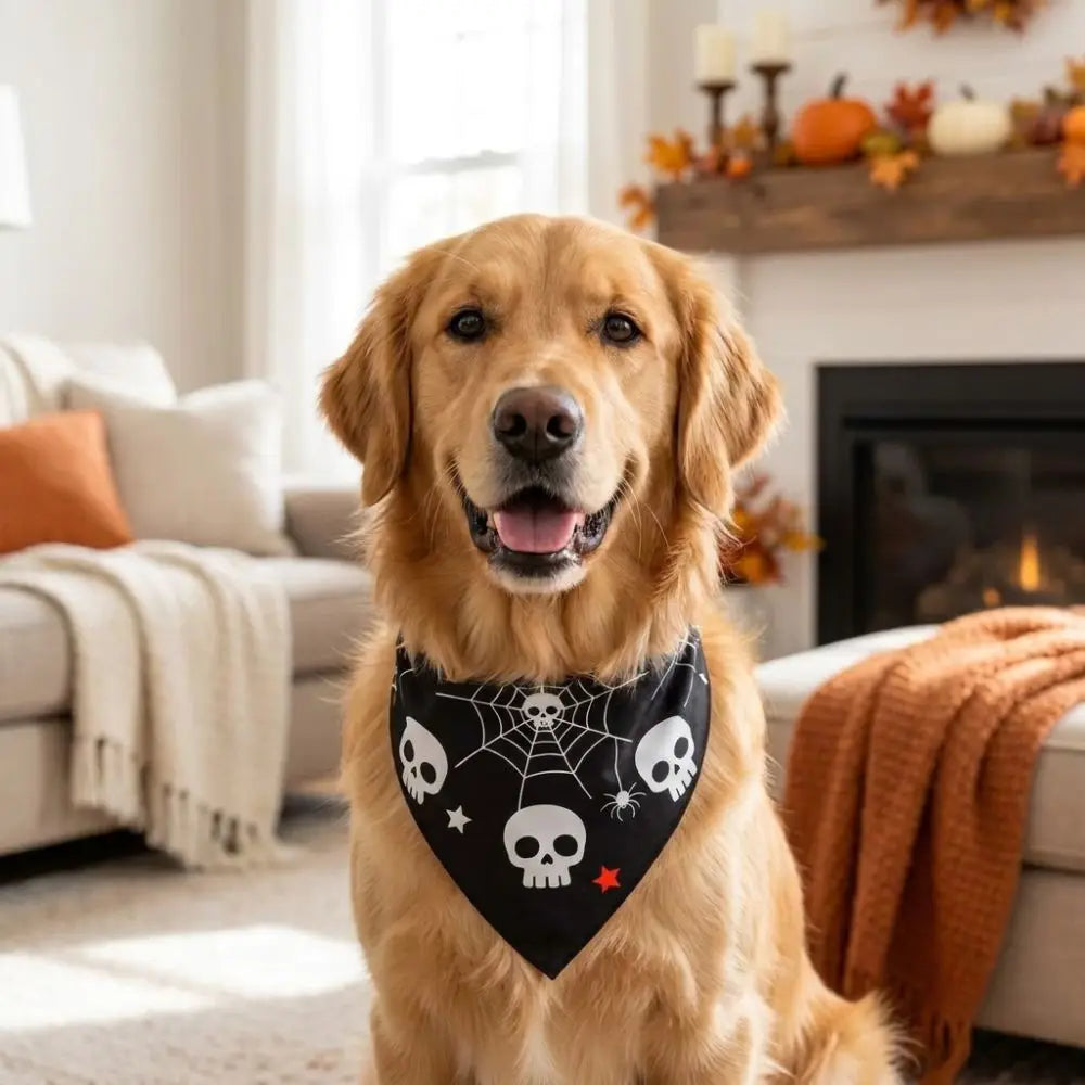 Polyester Pet Halloween Bandana Pumpkin - ProPawPet.com