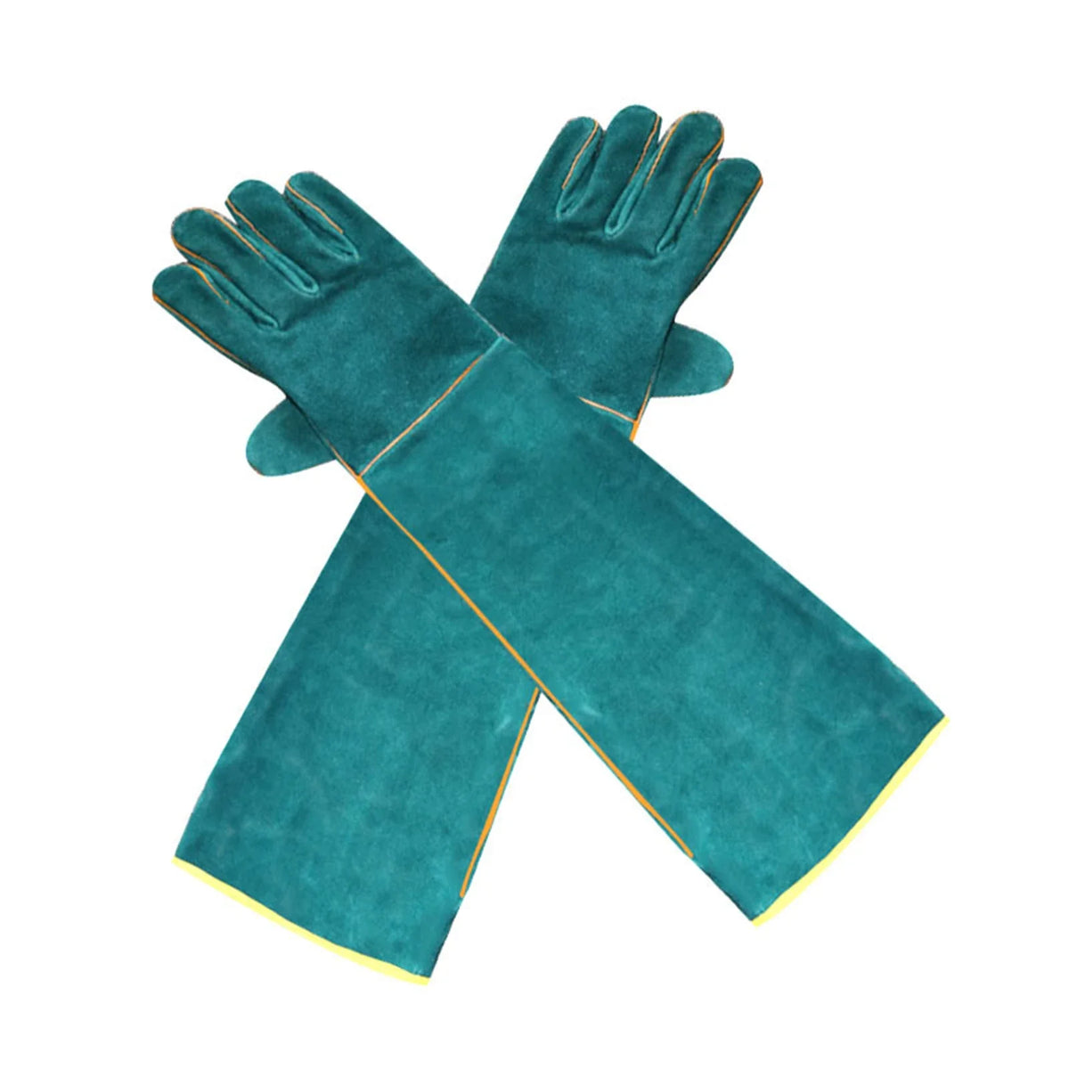 Anti-bite Safety Gloves Ultra Long Leather Green Pets Grip – 2 Colors