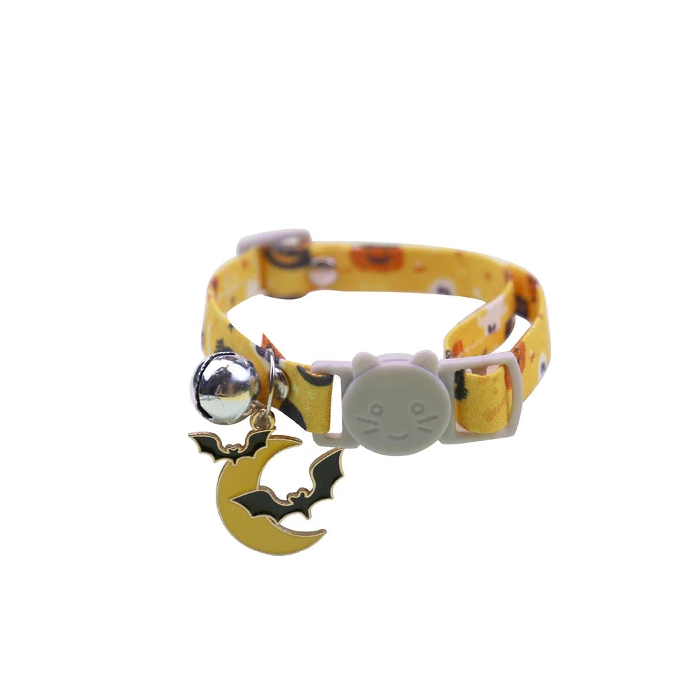 Adjustable Pet Halloween Cat Collar – 3 Colors