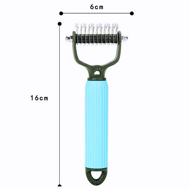 Dog Comb Knife Double-sided Pet Hair Remover Stainless Steel – 5 Colors