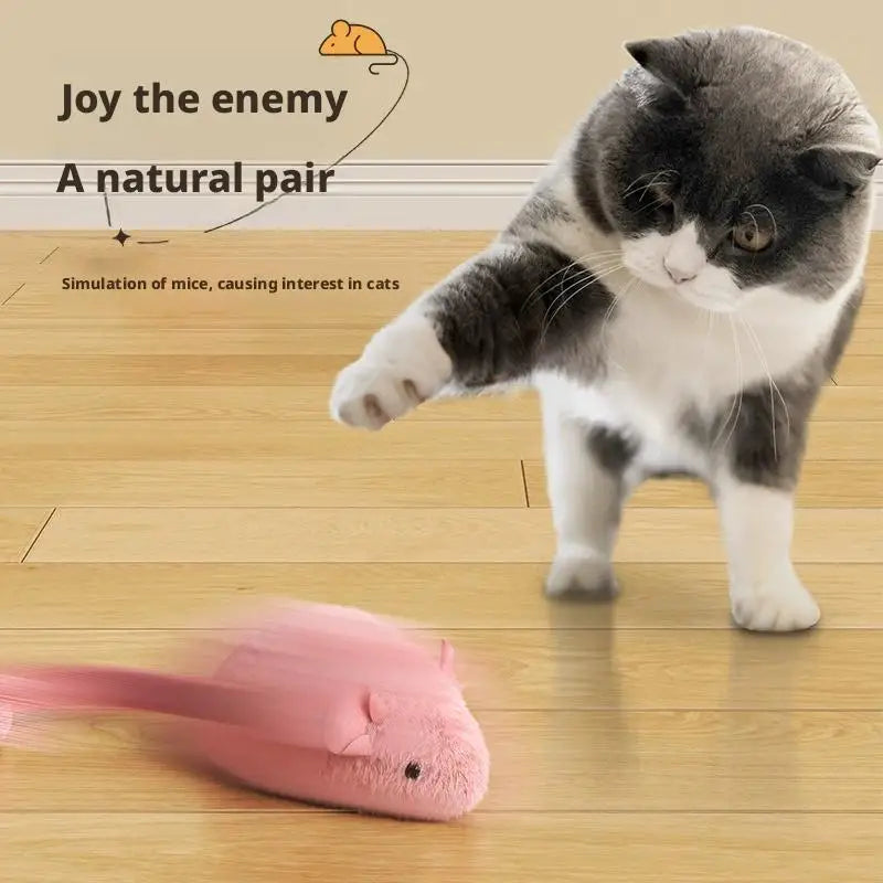 Interactive Plush Mouse Cat Plaything Night Luminous Pet Kitten Chew – photo 2