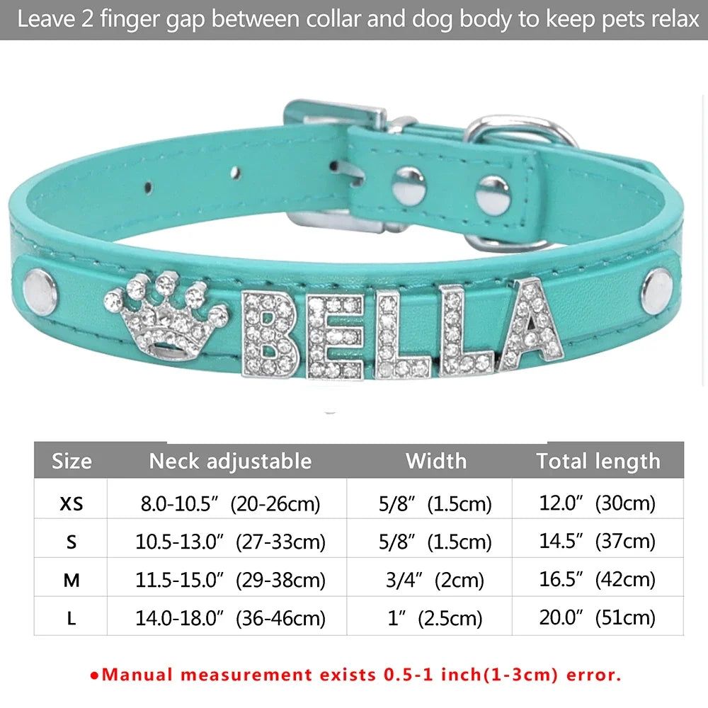 Bling Crystal Puppy Dog Collars Personalized - ProPawPet.com