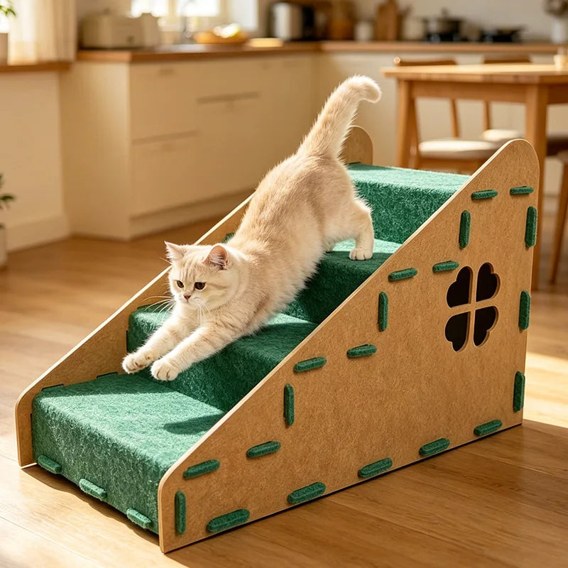 3-in-1 Cat Climbing Ladder with Nest and Scratching Post – Cat Toys & Play