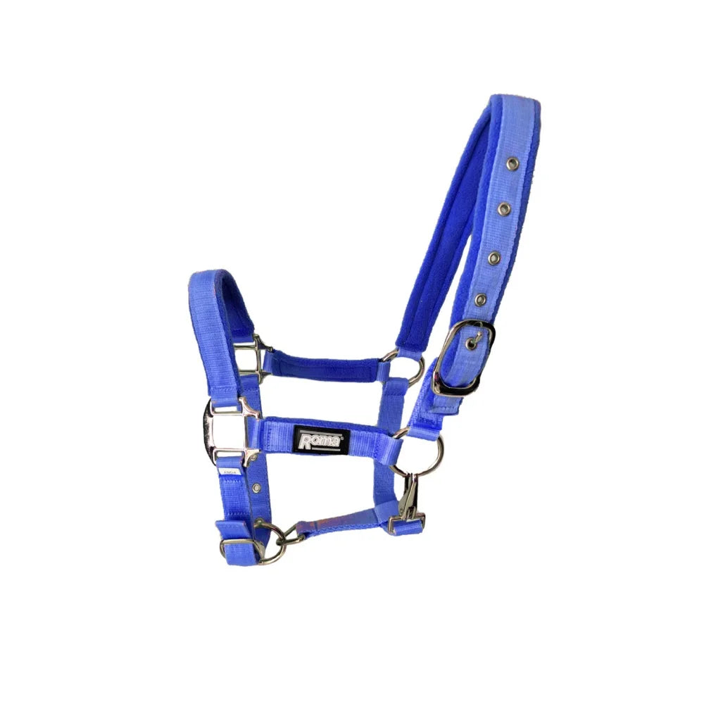 Horse Halter Soft Fleece Padded Adjustable Nylon Heavy Duty – 7 Colors