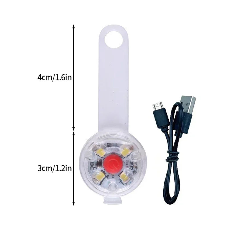 Waterproof LED Light Dog Collar USB Charging Glowing Pendant – 5 Colors