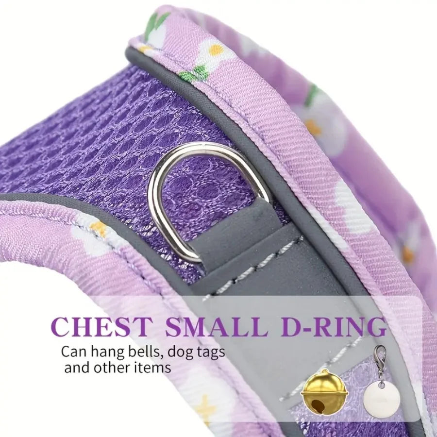 DH010Adjustable soft cat vest with safety - ProPawPet.com