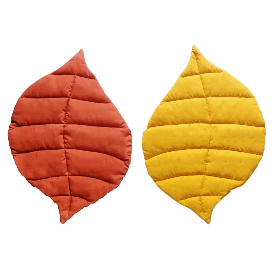 Washable Cat Bed Mats Soft Cotton Leaf Shaped Kitten Puppy Dog – 2 Colors