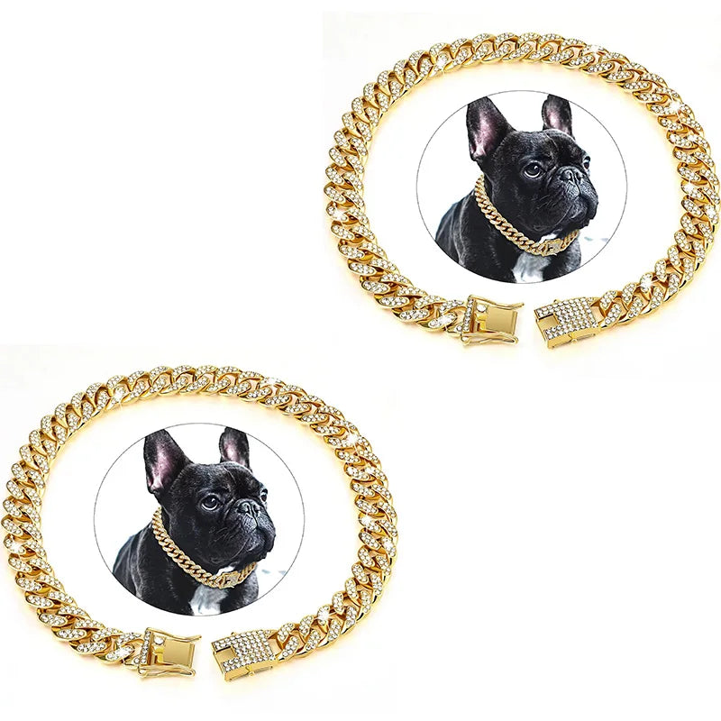 1-3pcs Dog Chain Diamond Dog Collar Walking - ProPawPet.com