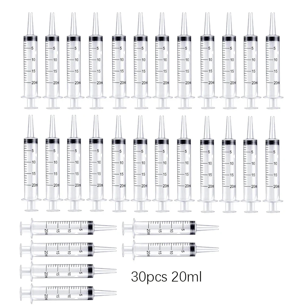 20ml Plastic Reusable 5 10 20 30 Without Needle Syringe – Dog Bowls & Feeders
