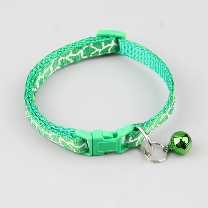 Cat Collar Colorful Cartoon Print Puppy, Adjustable