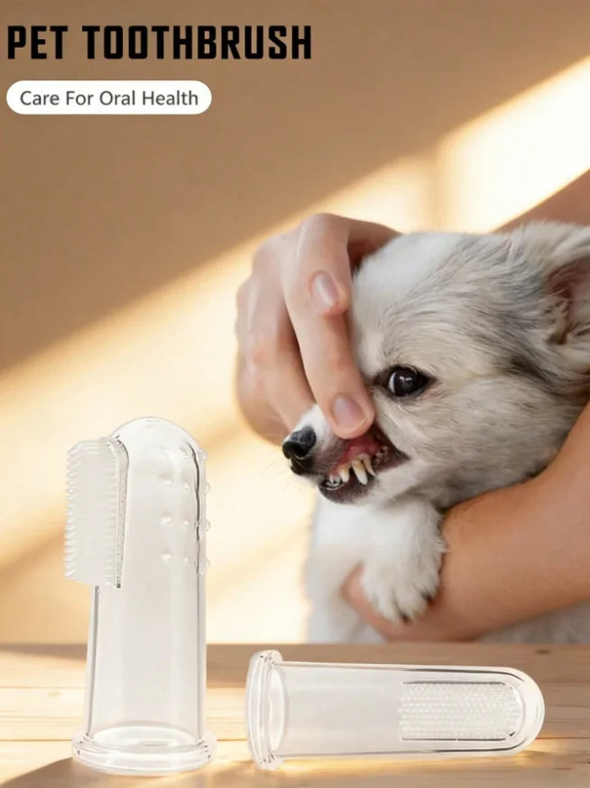 Portable Silicone Pet Finger Toothbrush, - ProPawPet.com