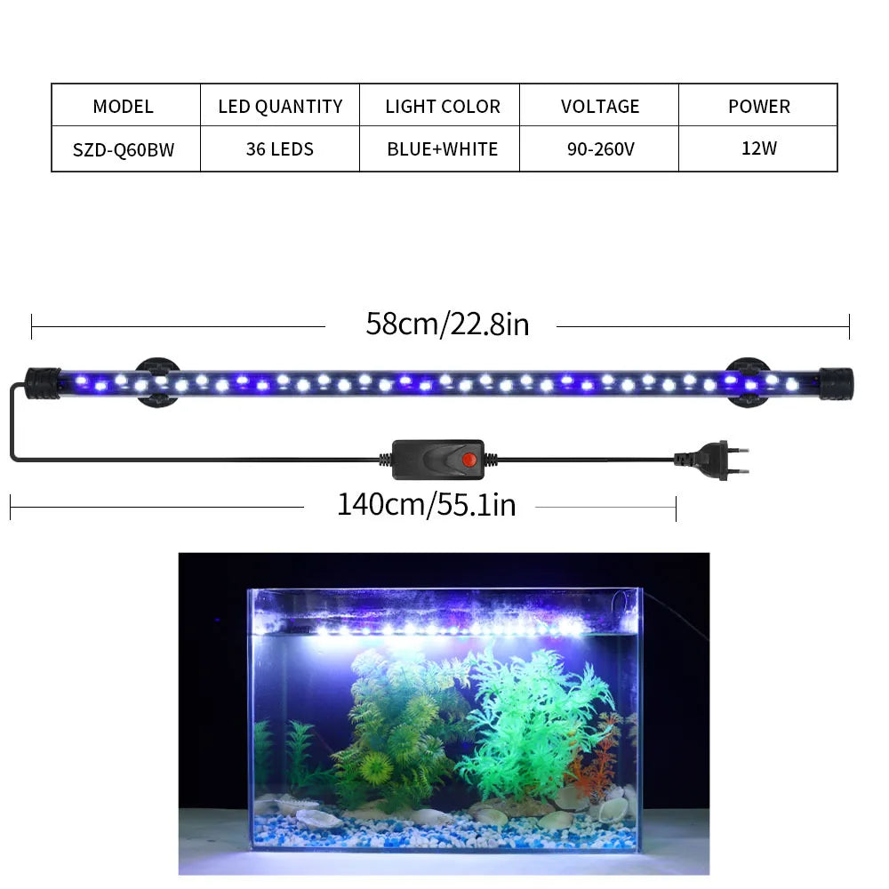 90-260V Aquarium Light LED Waterproof Fish - ProPawPet.com