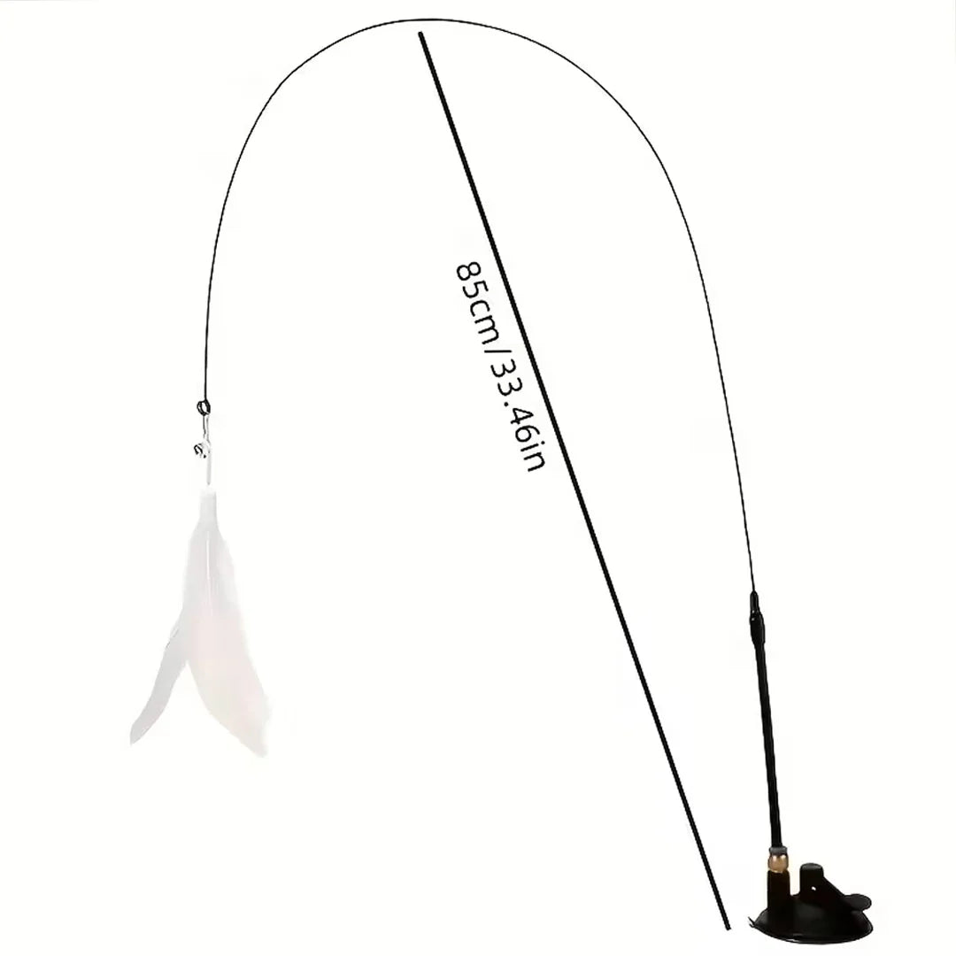 Cat Feather Bell Toy with Suction Cup Base 1 - ProPawPet.com