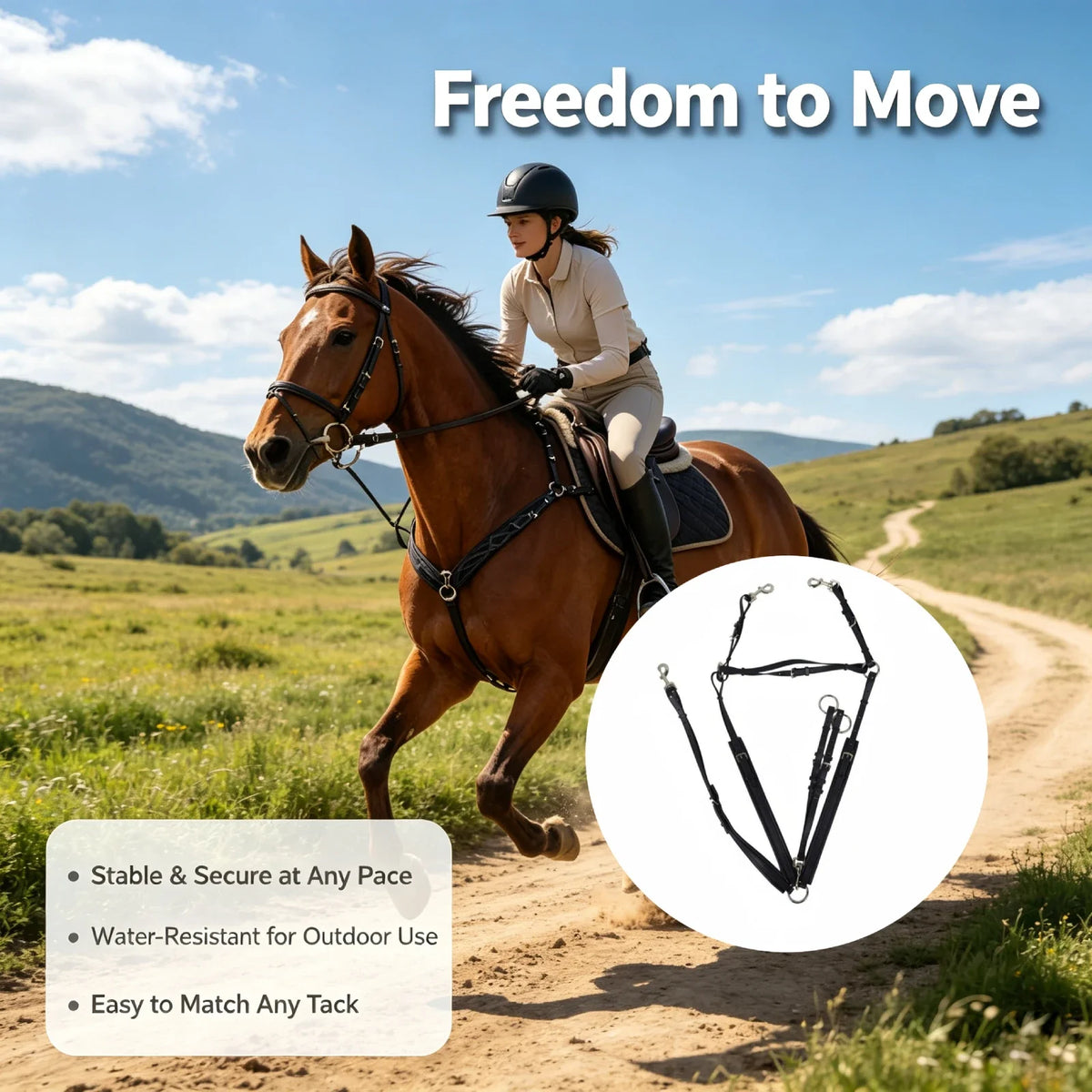 Water-resistant Pvc Martingale Strap Horse - ProPawPet.com