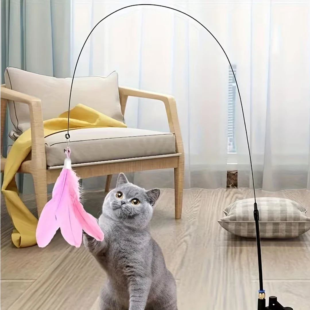 Cat Feather Bell Toy with Suction Cup Base 1 - ProPawPet.com