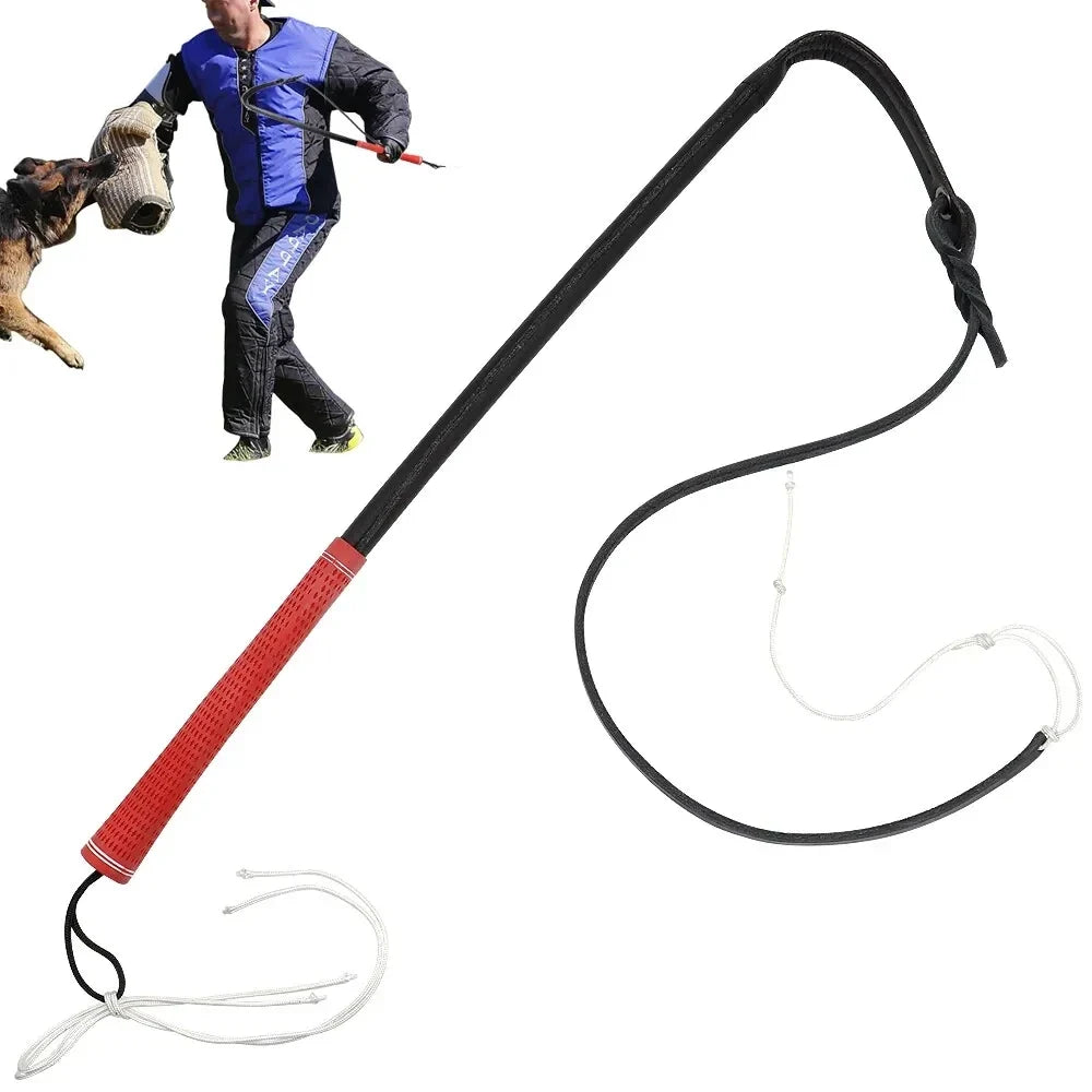 Leather Dog Protection Training Whip, - ProPawPet.com