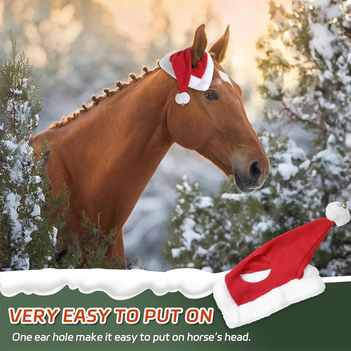 Horse Christmas Hat, Party Hat Holiday Cap - ProPawPet.com