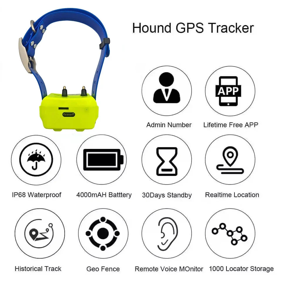 4G Hunting Dog GPS Collar Waterproof 4000mAH - ProPawPet.com