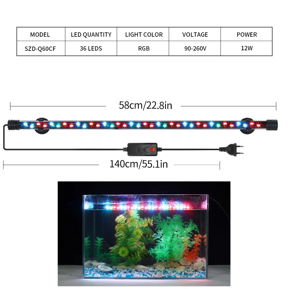 90-260V Aquarium Light LED Waterproof Fish - ProPawPet.com