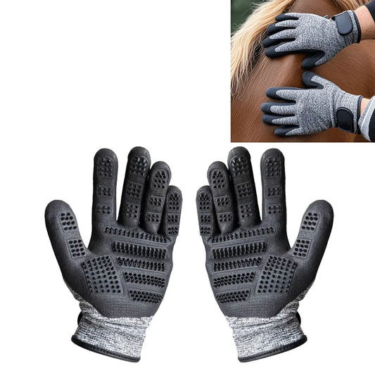 1 Pair Horse Grooming Gloves Shedding Brush - ProPawPet.com