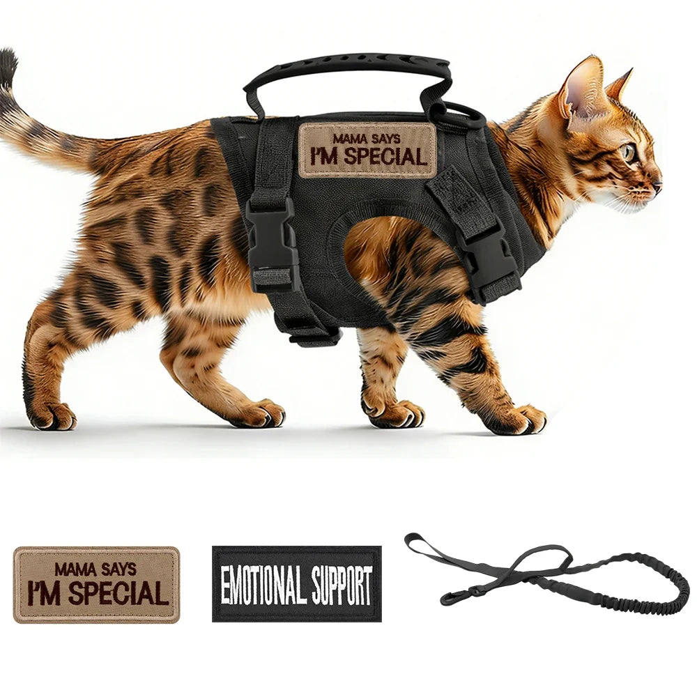 Tactical Cat Harness Escape Proof Adjustable - ProPawPet.com