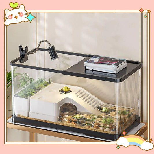 Reptile Tank with Cover Habitat for Turtle - ProPawPet.com