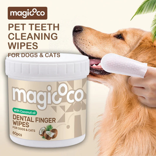 Teeth Cleaning Wipes for Cats Dogs 60pcs Pet - ProPawPet.com