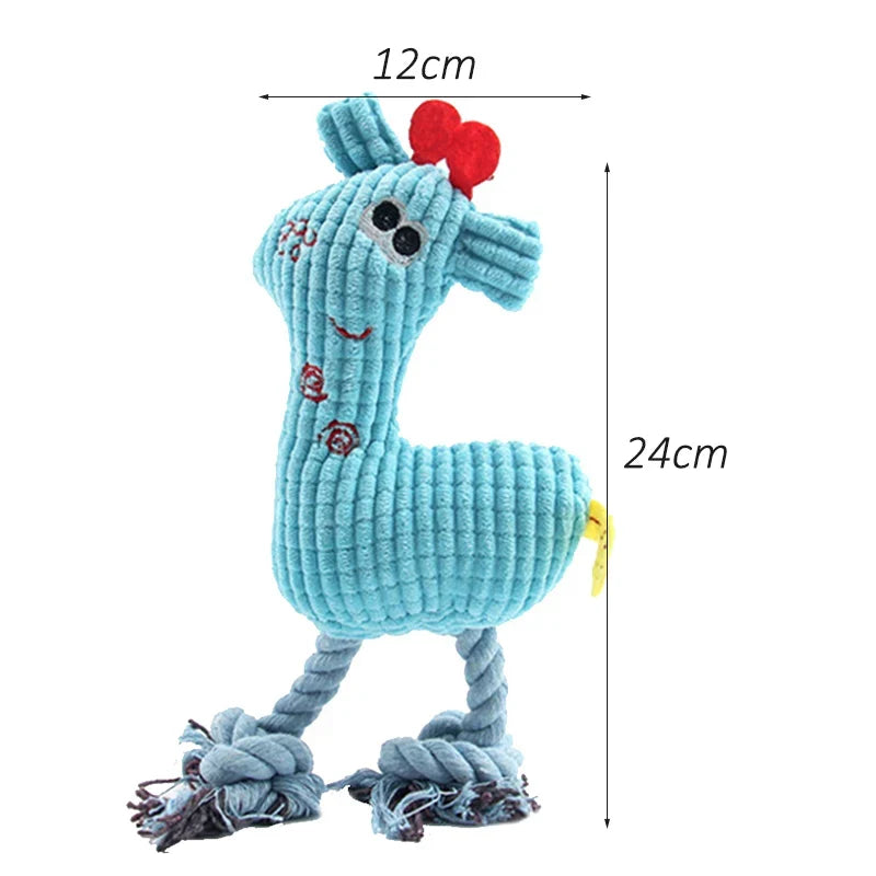 Plush Flamingo Pet Squeaky Toys for Small Dogs Clean Teeth – Dog Supplies