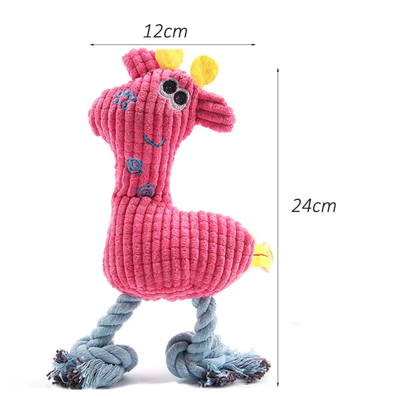 Plush Flamingo Pet Squeaky Toys for Small Dogs Clean Teeth – Dog Supplies