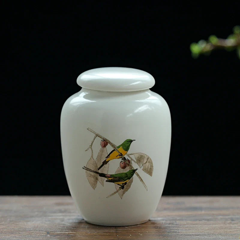 Mini White Ceramic Pet Ashes Urn Cremation Ash Holder Small – 12 Colors