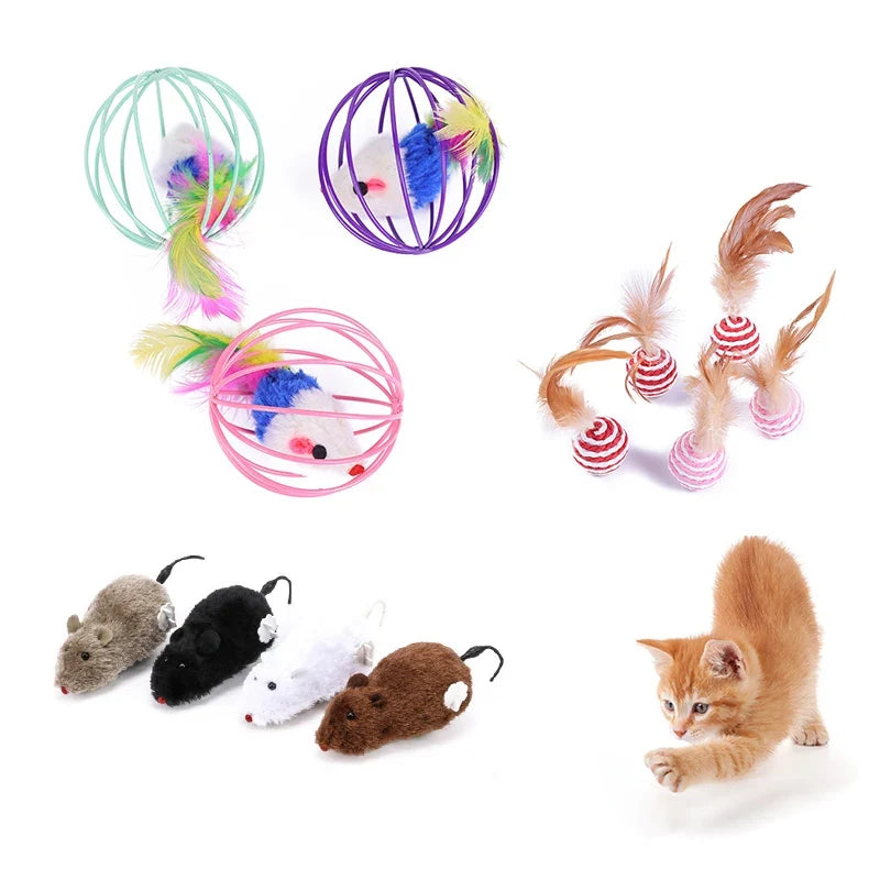 5pcs Cat Toy Plastic Artificial Colorful Cat - ProPawPet.com