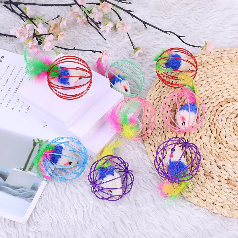 5pcs Cat Toy Plastic Artificial Colorful Cat - ProPawPet.com