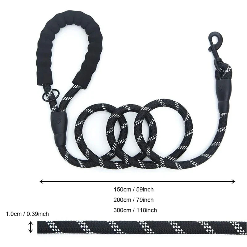 Pet Leashes Reflective Multi Color Round - ProPawPet.com
