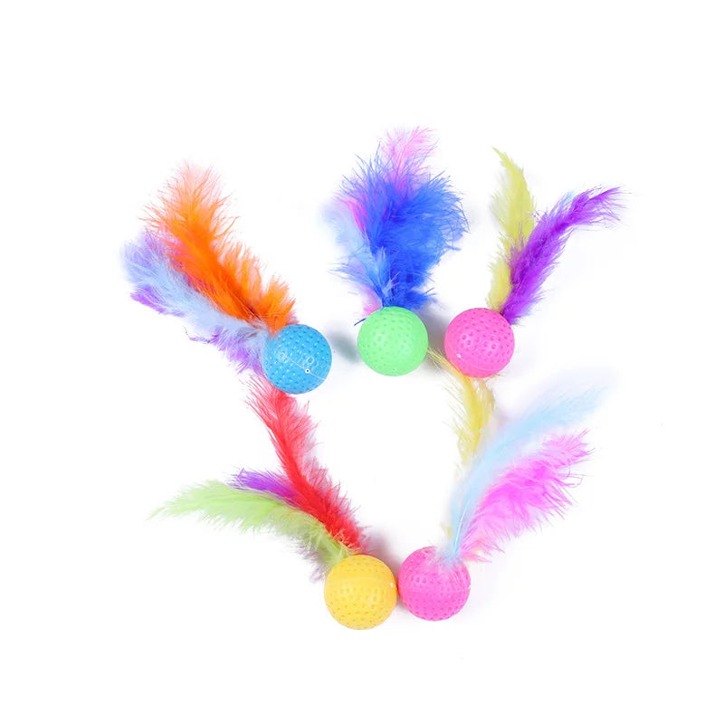 5pcs Cat Toy Plastic Artificial Colorful Cat - ProPawPet.com