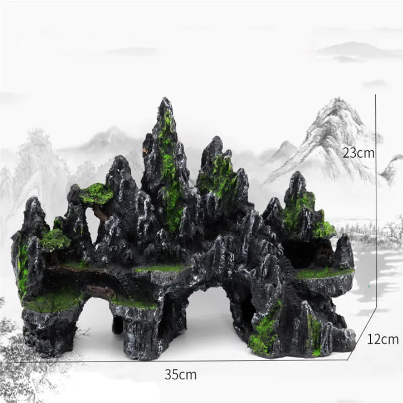 Resin Super Large Size Rockery Aquarium Decorations