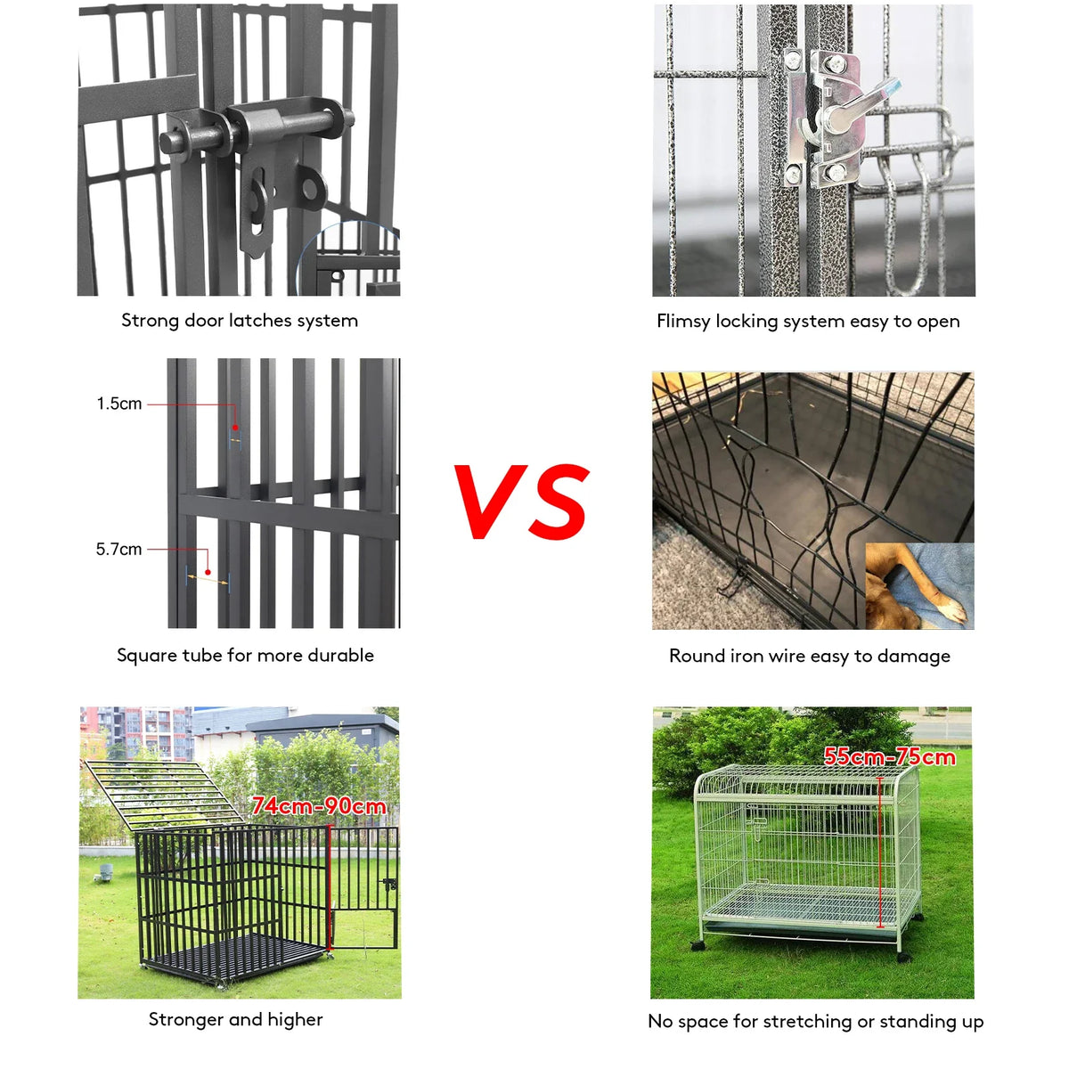 Rolling Heavy XXL Large Pet Cage Thick Metal - ProPawPet.com