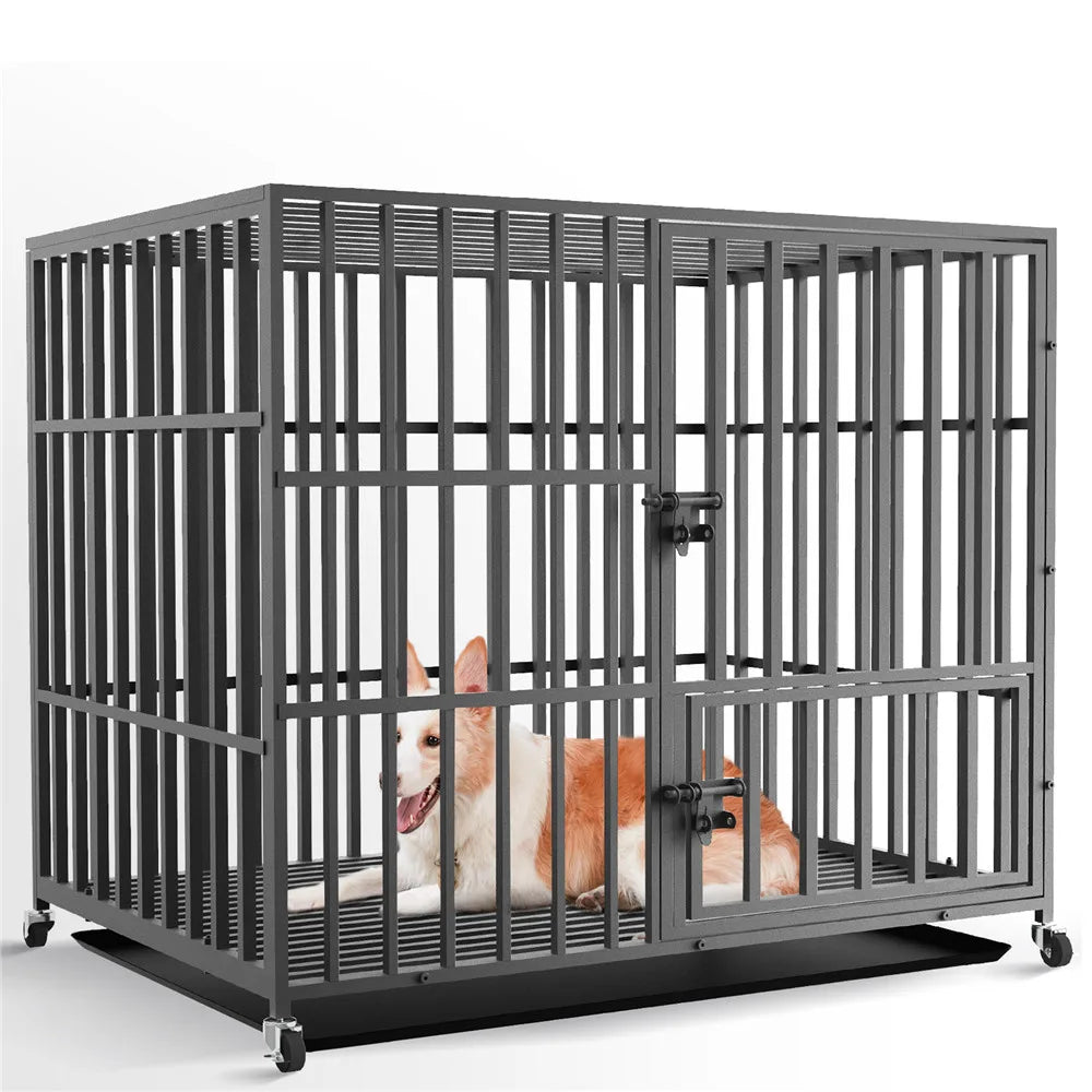Bingopaw 37” 42” 46” Heavy Duty Dog Cage - ProPawPet.com