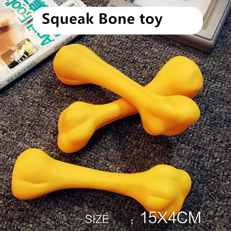 1PC Rubber Squeak Toy for Dog Chew Bone - ProPawPet.com