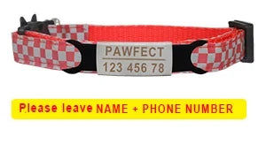 Cat Collar Custom Personalized ID Free - ProPawPet.com