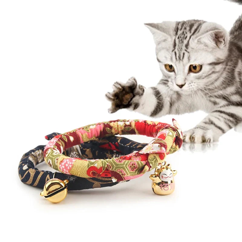 Sakura Japanese Cute Cat Collar With Bell - ProPawPet.com