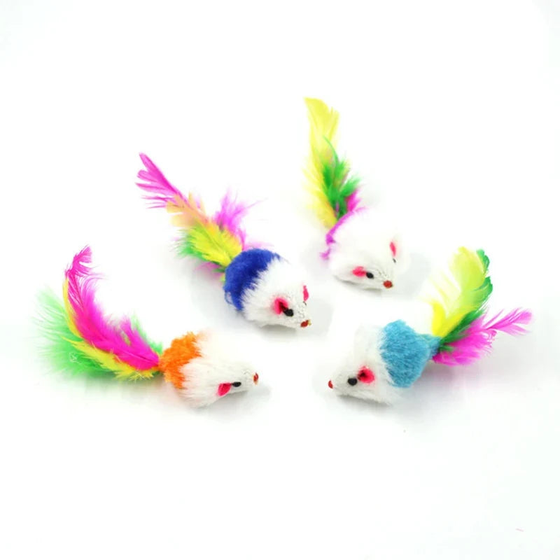 5pcs Cat Toy Plastic Artificial Colorful Cat - ProPawPet.com