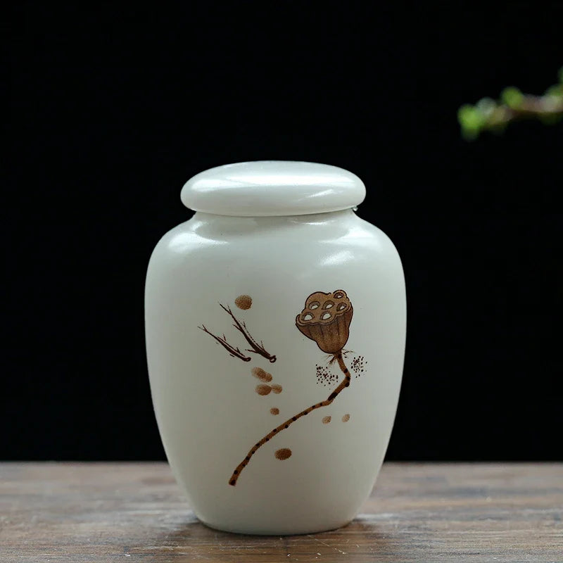 Mini White Ceramic Pet Ashes Urn Cremation - ProPawPet.com