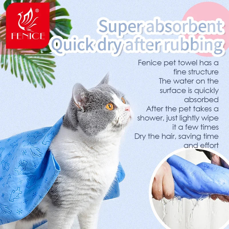 Fenice Pet Bath Towel Soft Lint-free Dogs - ProPawPet.com