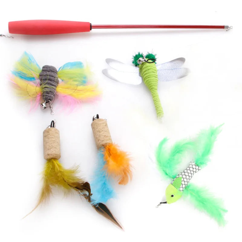 6PC Replacement Cat Feather Toy Cat Stick - ProPawPet.com