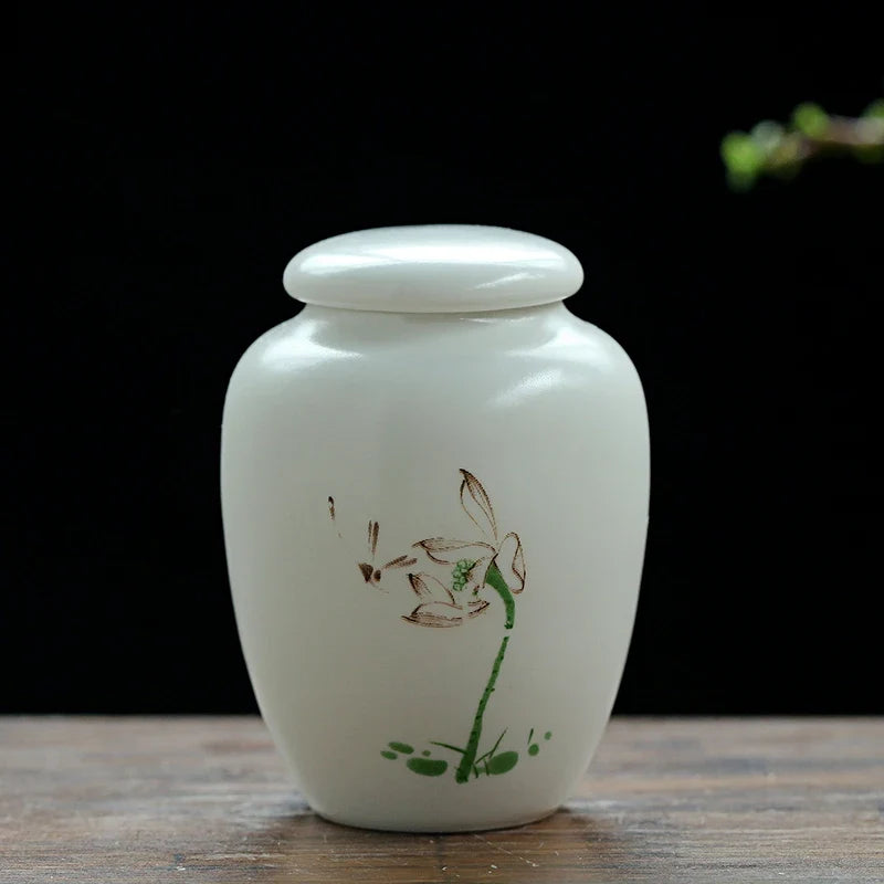 Mini White Ceramic Pet Ashes Urn Cremation Ash Holder Small – 12 Colors