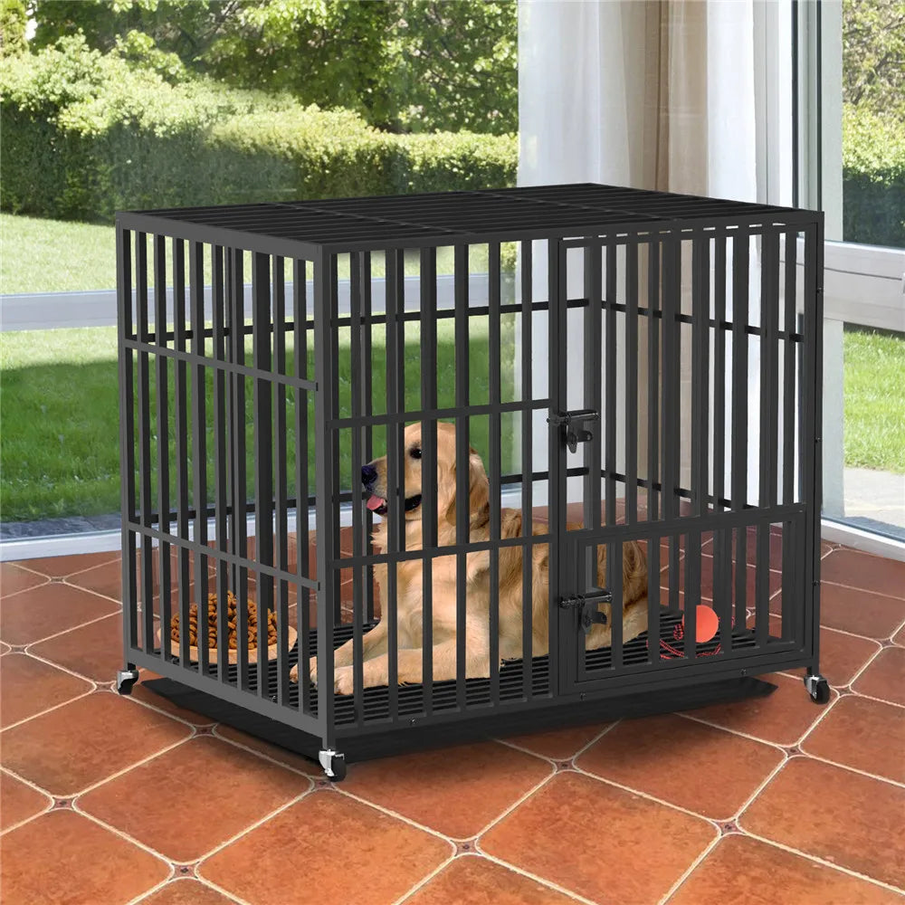 Bingopaw 37” 42” 46” Heavy Duty Dog Cage - ProPawPet.com